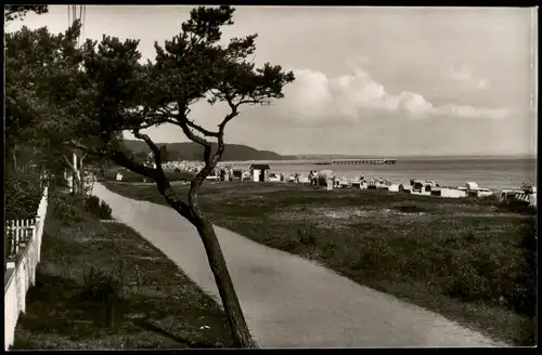 Ansichtskarte Timmendorfer Strand Strand und Promenade an der Ostsee 1950
