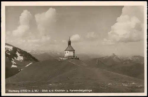 Rottach-Egern Wallberg Blick a. d. Kirchlein u. Karwendelgebirge 1940