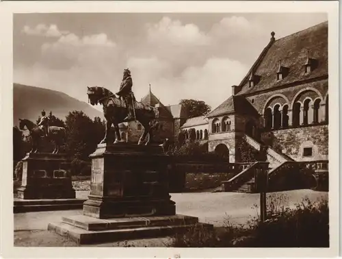 Sammelkarte Goslar Kaiserpfalz Kaiserhaus Reiter-Denkmal 1940