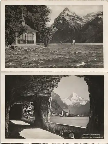 Axenstrasse Tellskapelle und Urirotstock und Axenstrasse 1940