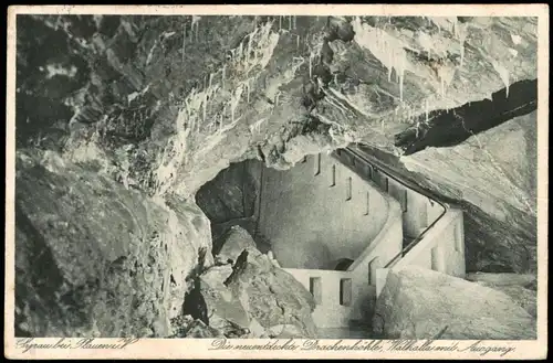 Ansichtskarte Syrau (Vogtland) Drachenhöhle  1929   gelaufen mit Stempel SYRAU