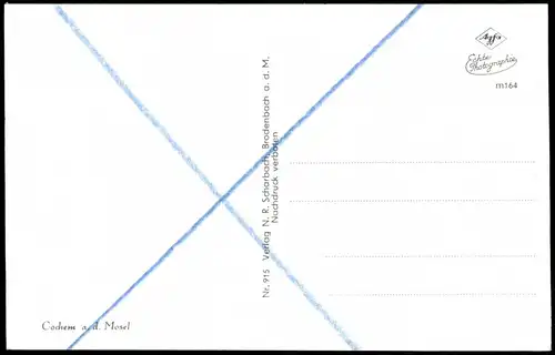 Ansichtskarte Cochem Kochem Panorama-Ansicht Partie an der Mosel Burg 1960
