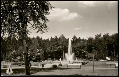 Ansichtskarte Bad Lippspringe Leuchtfontäne im Kaiser-Karls-Park 1960
