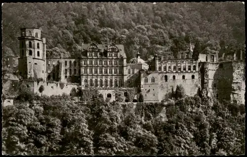 Heidelberg Heidelberger Schloss Gesamtansicht, Castle Building 1955