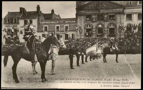 Orleans Orléans FÊTES ANNIVERSAIRE DE JEANNE D'ARC General   saluant 1912
