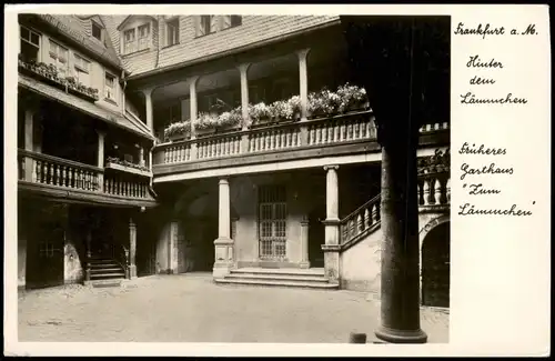 Frankfurt am Main Zum Lämmchen (früheres Gasthaus) Hof-Ansicht 1930