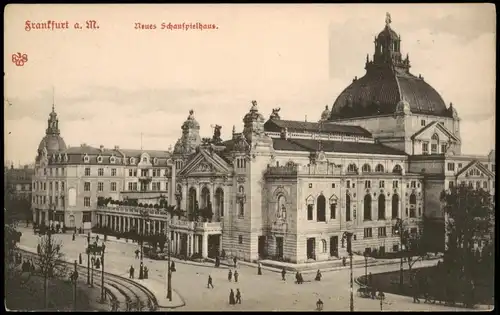 Ansichtskarte Frankfurt am Main Partie am Schauspielhaus 1900