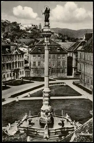 Ansichtskarte Eichstätt Mariensäule am Residenzplatz 1960