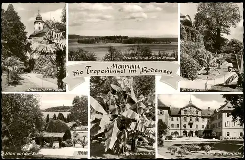 Ansichtskarte Insel Mainau-Konstanz Mehrbild - Tropeninsel im Bodensee 1968