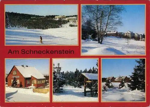 Tannenbergsthal (Vogtland)-Muldenhammer Winterliche Szene Stadt  Umland 1986