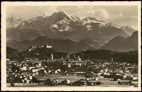 Ansichtskarte Salzburg Panorama-Ansicht Blick zum Hohen Göll 1931