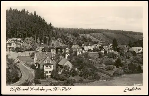 Ansichtskarte Finsterbergen-Friedrichroda Kurviertel am Steiger 1955