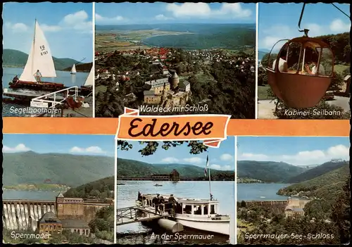 Hemfurth-Edersee-Edertal Mehrbildkarte mit Ansichten rd. um den Edersee 1970