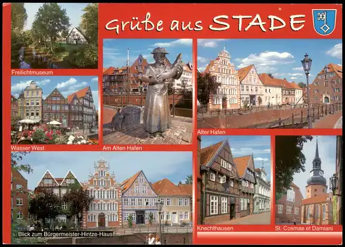 Ansichtskarte Stade Stood Mehrbildkarte mit diversen Stadtteilansichten 2000