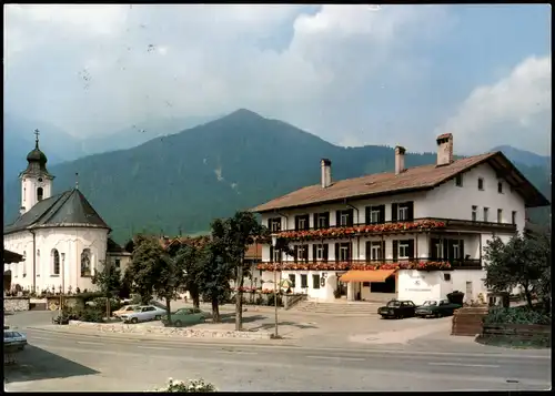 Ansichtskarte Schleching Partie am Hotel Gasthof Metzgerei ZUR POST 1996