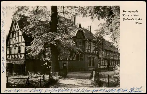Ansichtskarte Wernigerode Harz - Das Gadenstedt'sche Haus 1958