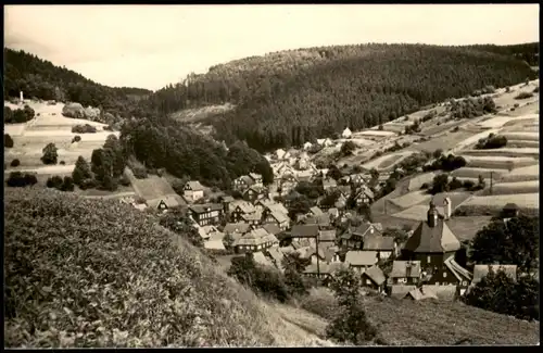 Ansichtskarte Gießübel-Schleusegrund Blick vom Sommerberg 1961