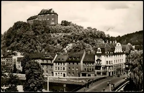 Ansichtskarte Greiz Blick auf Oberes Schloß (Landesarchiv) 1957