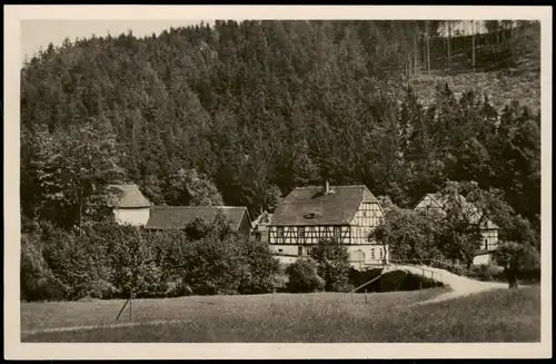 Ansichtskarte Weida (Thüringen) Panorama-Ansicht; Alter Eisenhammer 1954