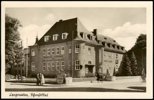 Ansichtskarte Bad Langensalza Schwefelbad Straßen Ansicht 1953