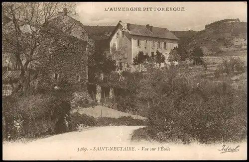 CPA Saint-Nectaire Vue sur l' École; Ortsansicht mit Schule 1910