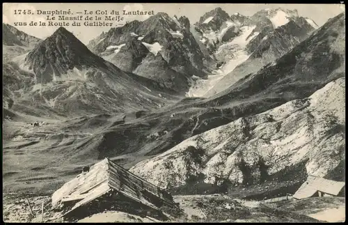 CPA Dauphiné Le Col du Lautaret Le Massif de la Meije 1913