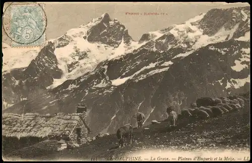 CPA Dauphiné DAUPHINÉ La Grave Plateau d'Emparis et la Meije 1908