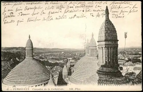 CPA Périgueux Coupoles de la Cathédrale; Stadt-Panorama 1919