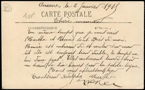 CPA Auxerre La Préfecture 1919