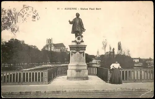 CPA Auxerre Denkmal Statue Paul Bert 1908
