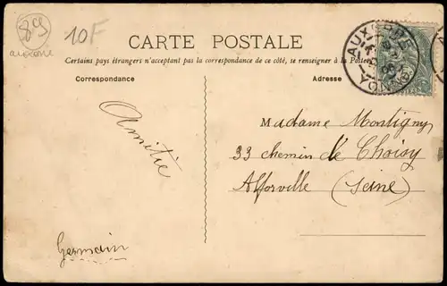 CPA Auxerre Denkmal Statue Paul Bert 1908