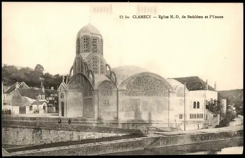 CPA .Frankreich CLAMECY Eglise N.-D. de Bethléem et l'Yonne 1910