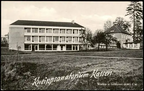 Ansichtskarte Bad Iburg Kneippsanatorium Kassen 1958