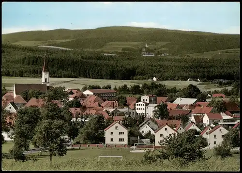 Moosbach (Oberpfalz) Stadt und Fußballplatz (color Fotokarte) 19868