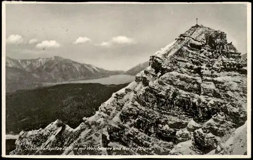Kochel am See Schöttlkarspitze mit Walchensee und Herzogstand 1939
