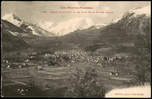 CPA Argelès-Gazost LE FOND DE LA VALLÉE D'AZUN, Panorama 1912