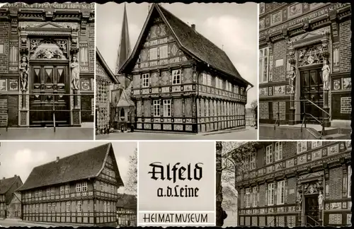 Ansichtskarte Alfeld (Leine) Mehrbildkarte Ansichten Heimatmuseum 1960