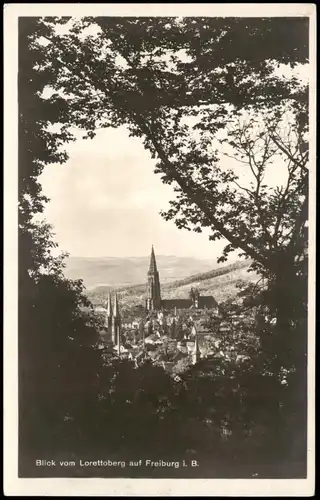 Ansichtskarte Freiburg im Breisgau Blick vom Lorettoberg 1929