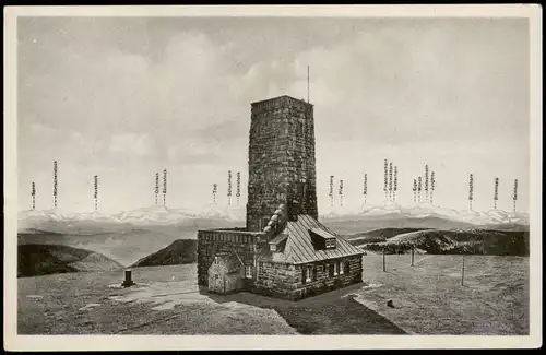 Feldberg (Schwarzwald) Feldberg (Schwarzwald) Feldbergturm Berg Panorama 1920