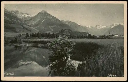 Ansichtskarte Fischen im Allgäu Umlandansicht Allgäu 1925