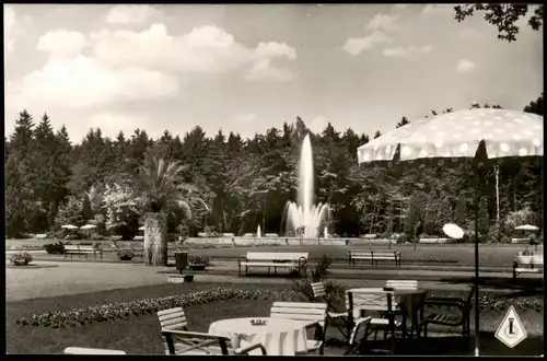 Ansichtskarte Bad Lippspringe Leuchtfontäne im Kaiser-Karls-Park 1960