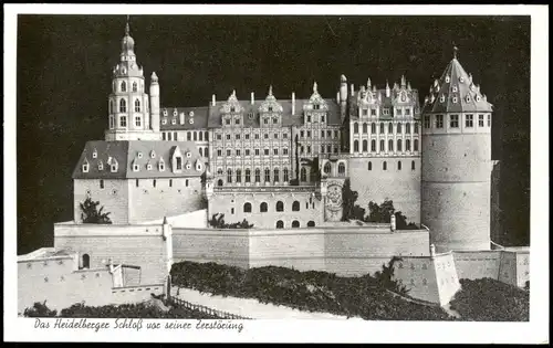 Ansichtskarte Heidelberg Das Heidelberger Schloß vor seiner Zerstörung 1950