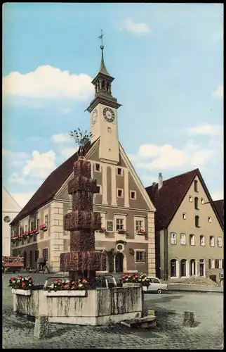 Ansichtskarte Greding Marktplatz, Rathaus 1968