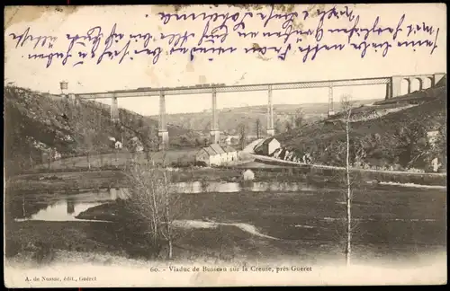 CPA Gueret (Creuse) Guéret Stadt und Viadukt 1922