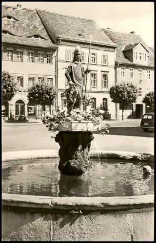 Ansichtskarte Kölleda Wipertusbrunnen am Markt 1966