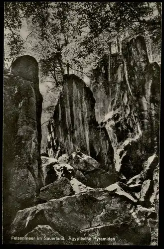 Ansichtskarte Hemer Felsenmeer im Sauerland. Ägyptische Pyramiden 1959