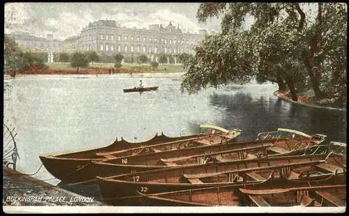 Postcard London Buckingham Palace - Boote 1911