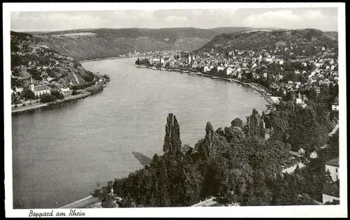 Ansichtskarte Boppard Blick auf Stadt und Rhein 1963