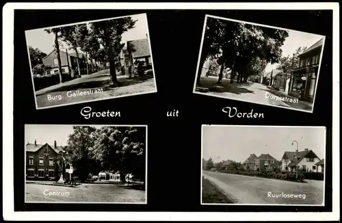 Postkaart Vorden (Gelderland) Galleestraat, Dropsstraat 1949