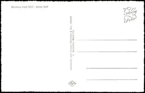 Ansichtskarte Insel Sylt Rotes Kliff Dünen Sylt 1965